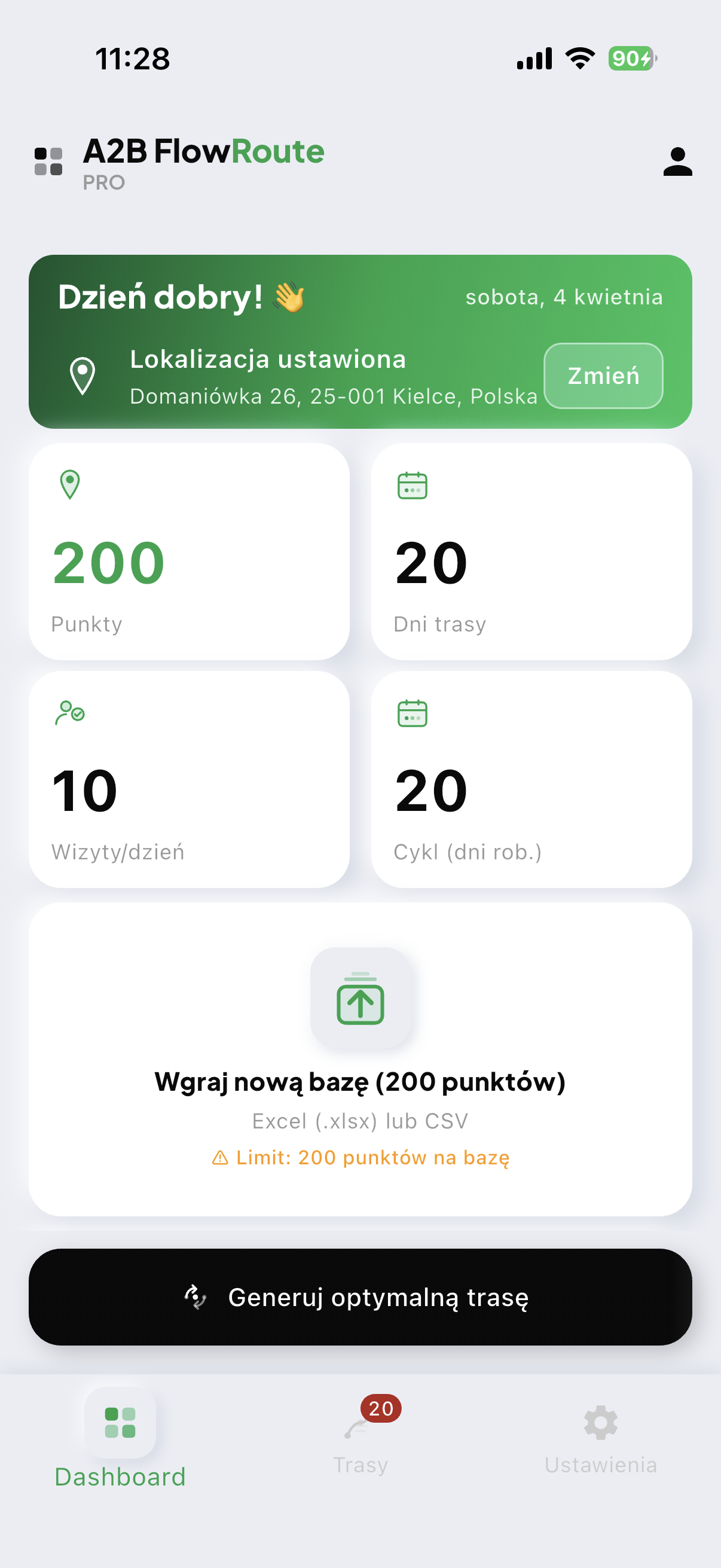 Import bazy klientów z Excela